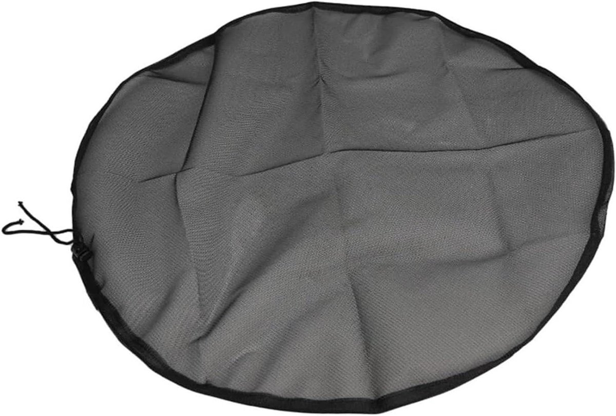 Regenton Gaasafdekking - Regentonhoes Mesh - Regenwater Filteren - Weerbestendig Gaas - 50-60 cm - Zwart