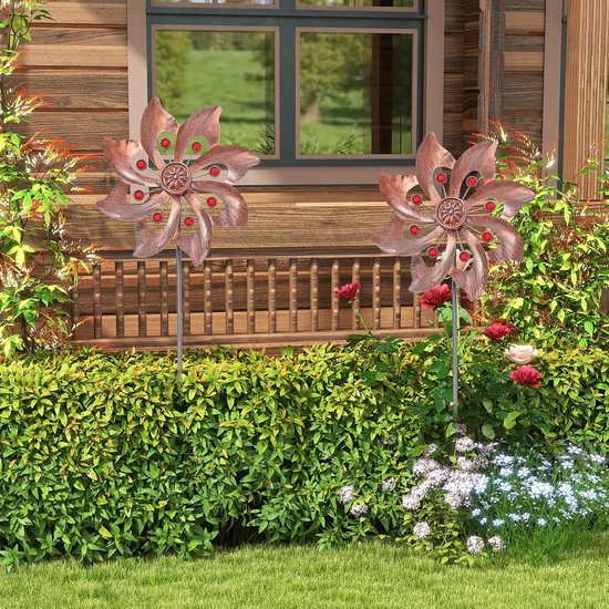 3D Kinetische Windmolen voor Tuin, Patio en Gazon Decoratie van Metaal met Beweging en Stijl — afbeelding 4