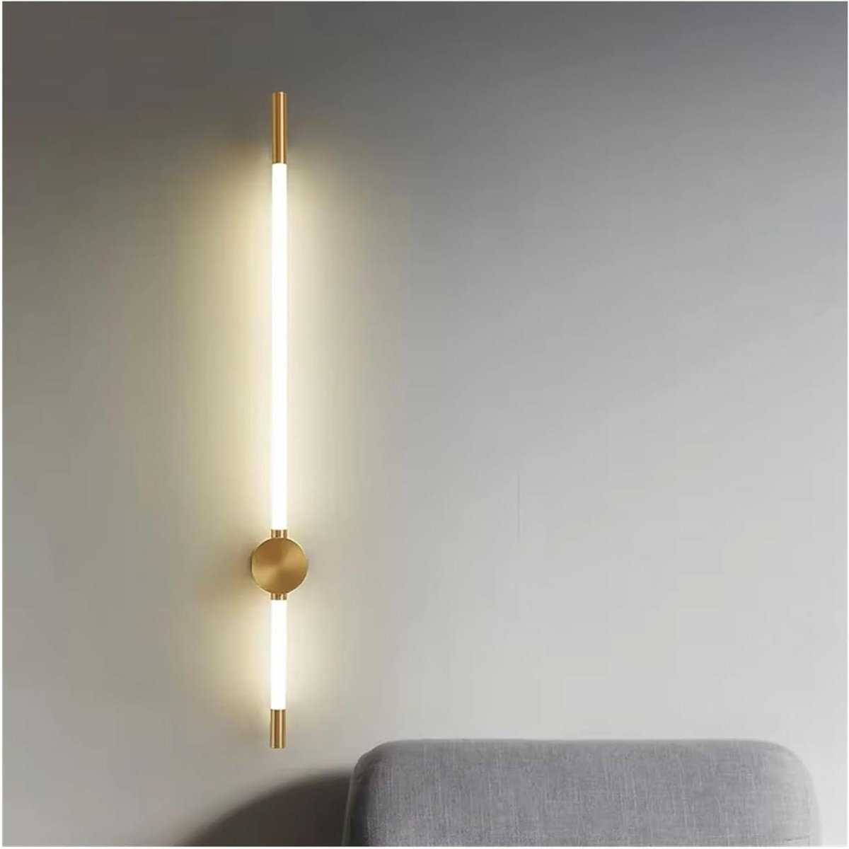 Wandlamp Lange Buis - Slaapkamerlamp Hotel Lamp - Sfeerverlichting Creëren - Modern Elegant Design - 80 cm - Zwart Goud
