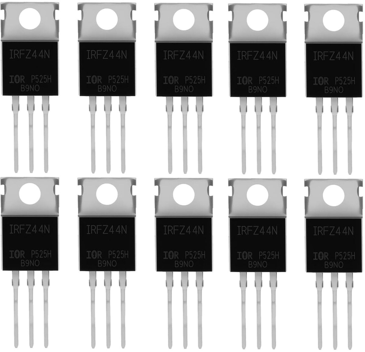 10 Stuks N-kanaal MOSFET Transistors voor Hoge Prestaties, 49A 55V, Ideaal voor Schakeltoepassingen en Vermogensbeheer