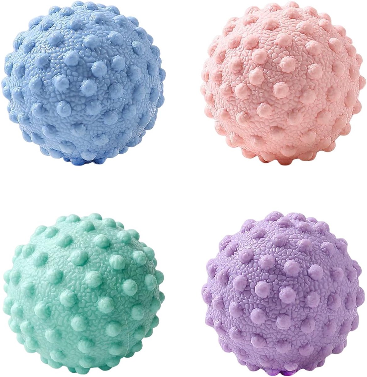 SnelShoppen - 4 Stuks Voet Massageballen, Fitness Fascia Ballen, Spierontspanning Massageballen, Sport Ontspanningsballen, Geschikt Voor Benen, Rug, T