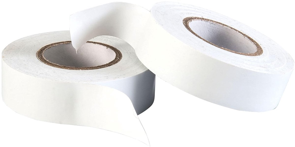 Witte PVC elektrische isolatieband - 20m x 19mm - Premium Twin Pack - 2 rollen van hoge kwaliteit tape