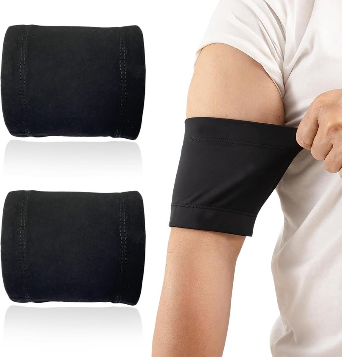 2 stuks sensorarmbanden, diabetes-armband voor insulinecapsulebewakingssystemen, insulinehuls (zwart, XS)