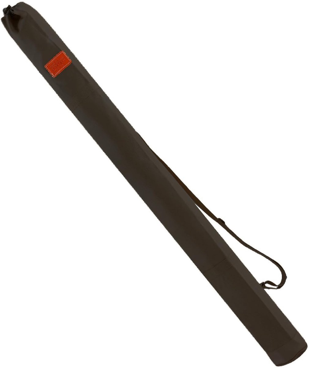 Rod Case Viskoffer Fuderal, Vissende hengeltas met schouderband, Grote capaciteit visserijtas, Canvas, Lange visserijtas, Zwart, zwart, 1.2m, uniseks