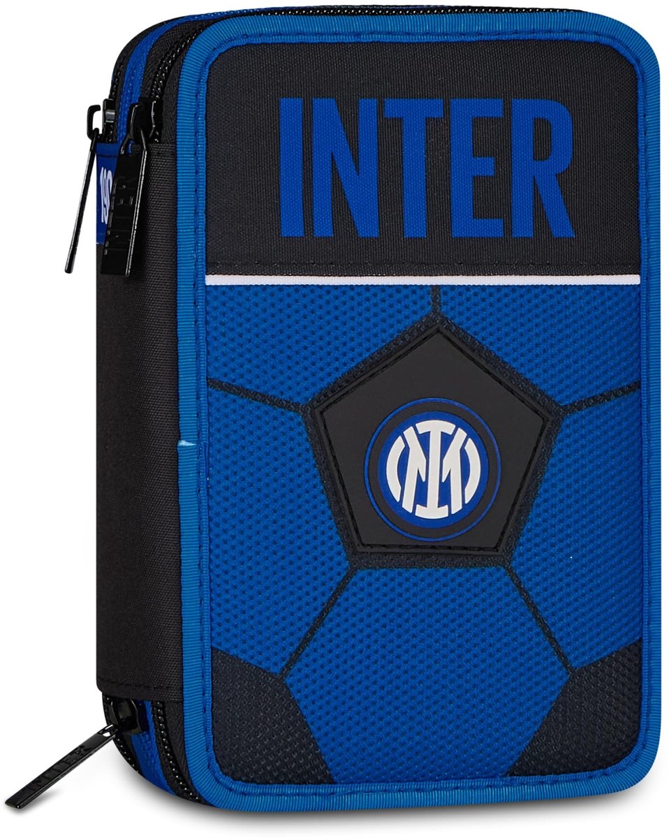 Omgoods - Seven Pennenetui voor School - 3 Ritssluitingen, Inclusief Schrijfwaren, Voetbalontwerp