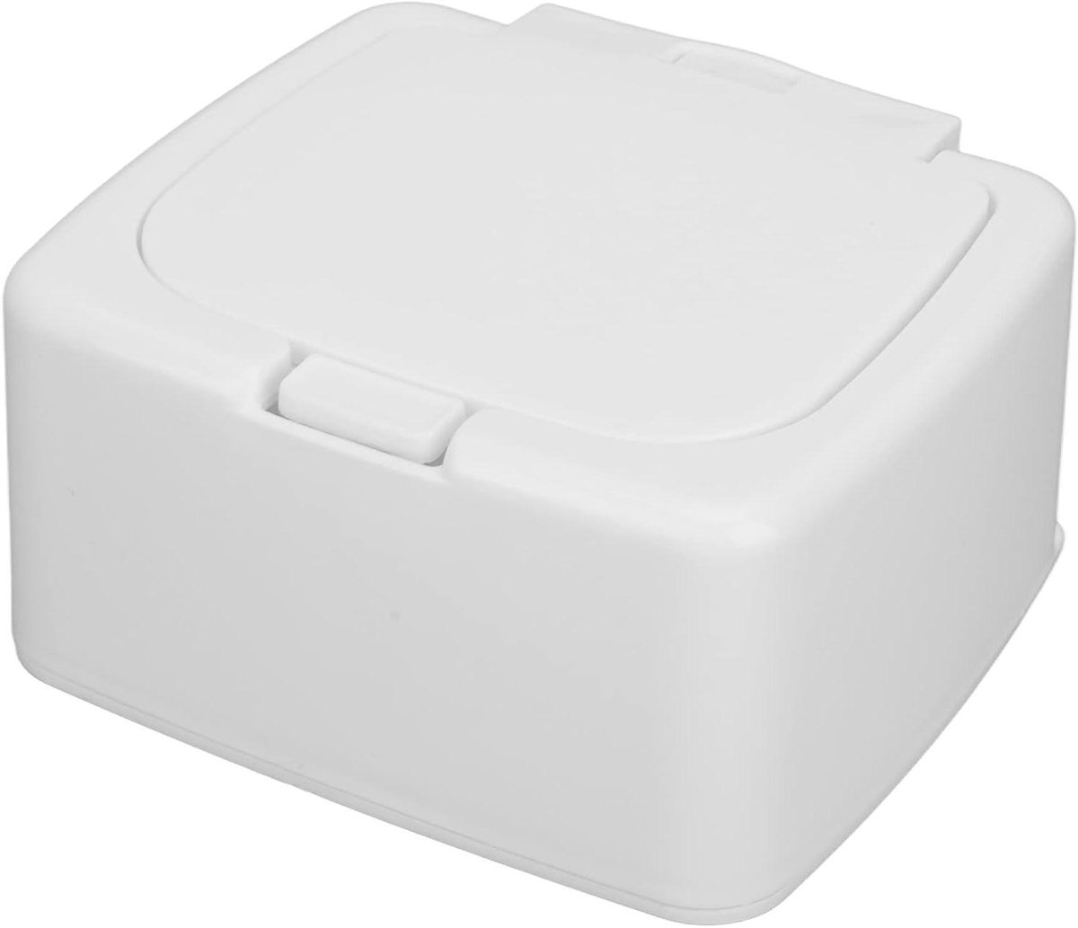 Wattenschijfje Container - Dispenser Houder - Badkamer Organisatie - Stofdicht Persontwerp - 11 x 10 x 6 cm - Roze