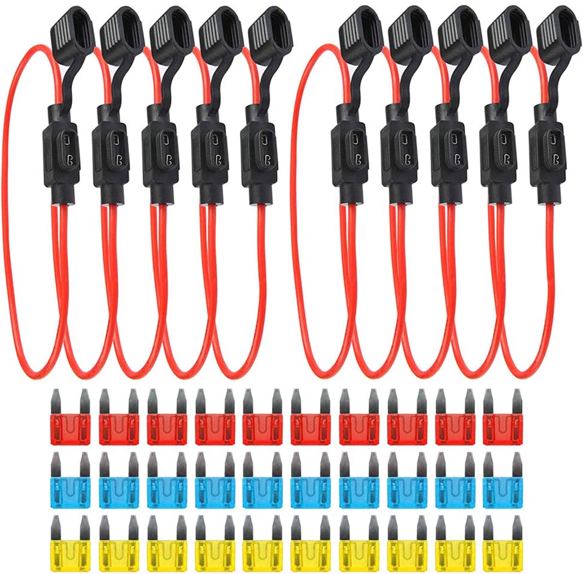 Zekeringhouders voor autozekeringen met volledig gegoten behuizing platte zekering houder waterdicht autozekeringhouder Inline Blade Fuse Holder, kleine