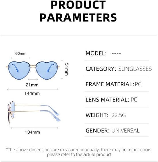 zonnebril dames mode Rimless zonnebril UV400 partybril van Zonnebril Dames — afbeelding 2