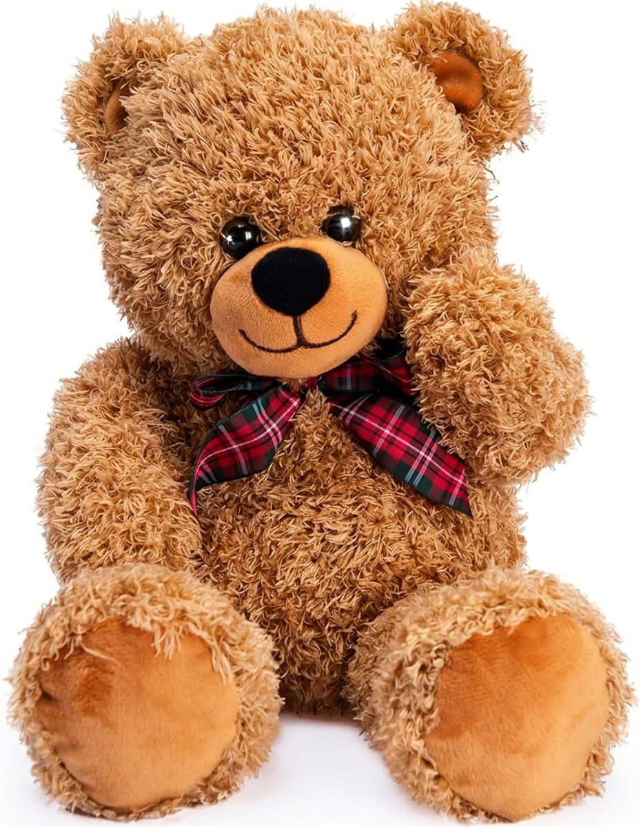 Pluche Teddybeer Speelgoed Knuffel Pluche Pop voor Jongens en Meisjes Verjaardagscadeau Thuis Versieren, 45cm,Light Brown