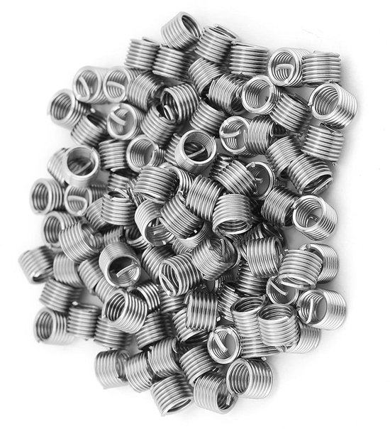 Kit 6Mm 304 RVS 100 Stuks 304 RVS Schroef Draad Mouw Draad Reparatie Insert Assortiment Kit M6X1.0X1.5D — afbeelding 5