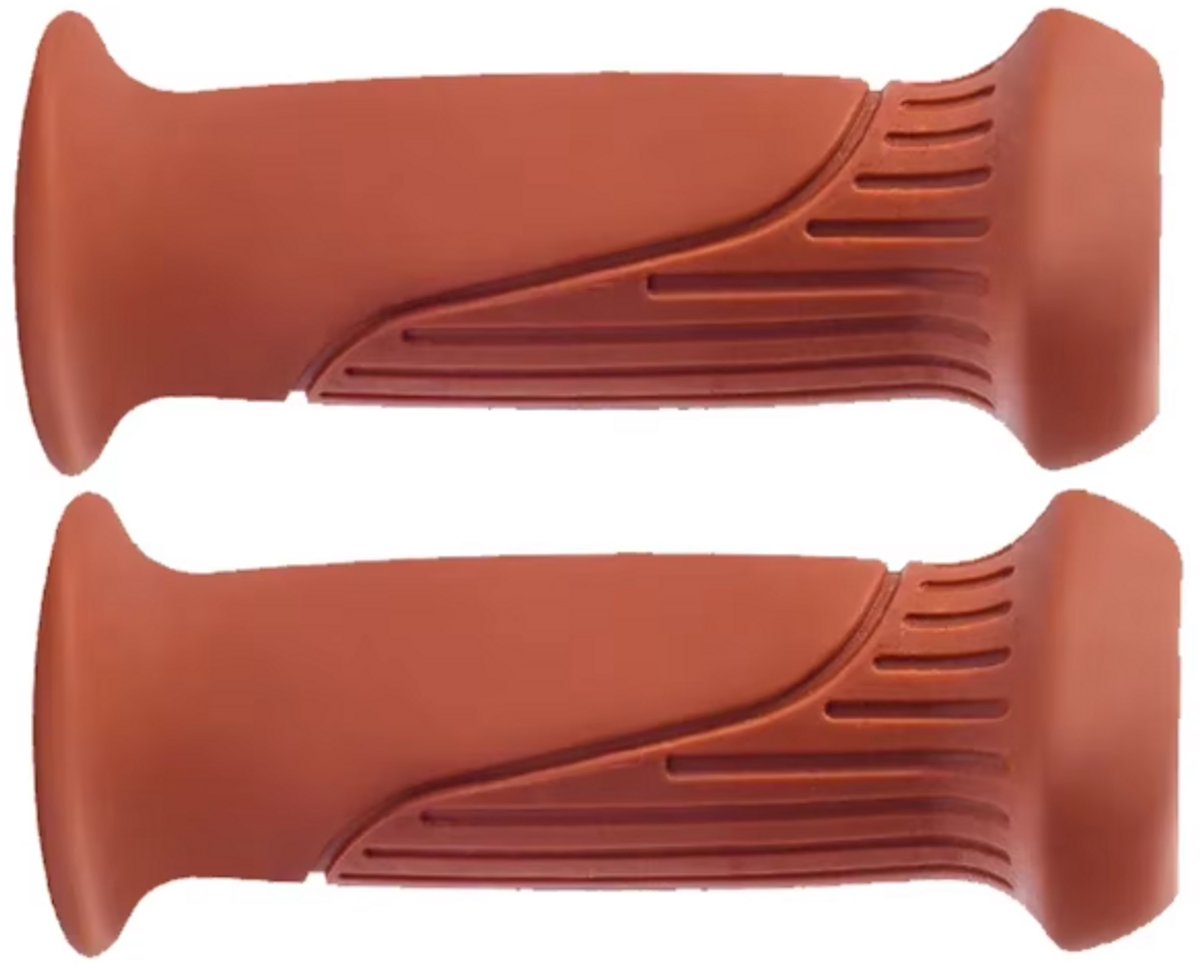 Rieba® Handvatten Kinderfiets 90mm - Fiets - Step - Binnen diameter 22mm - Kinderen - Rubber - Antislip - Bruin