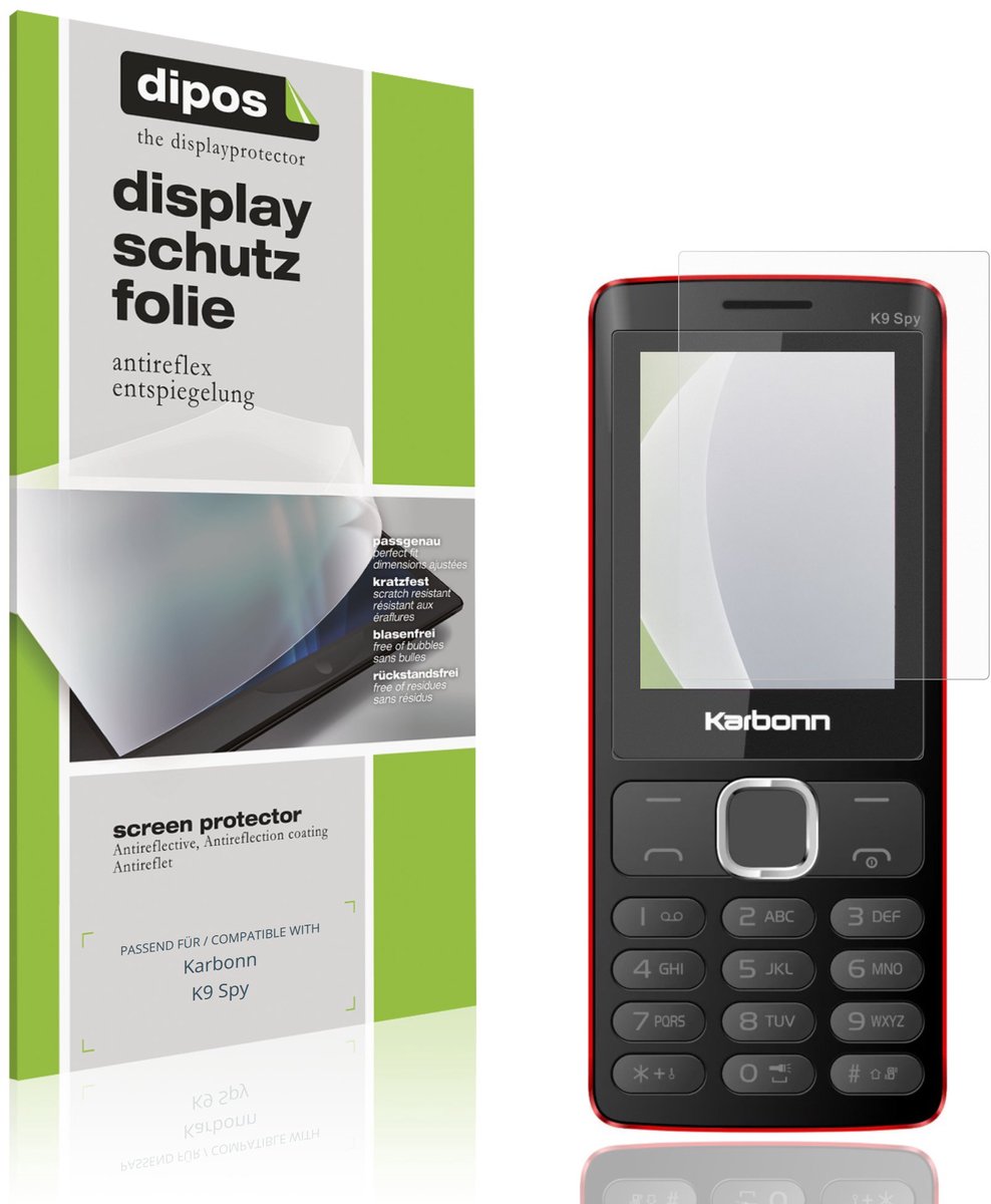 dipos – 4x Matte Beschermfolie geschikt voor Karbonn K9 Spy | Krasbestendige & antireflecterende Screenprotector Ultra-Thin
