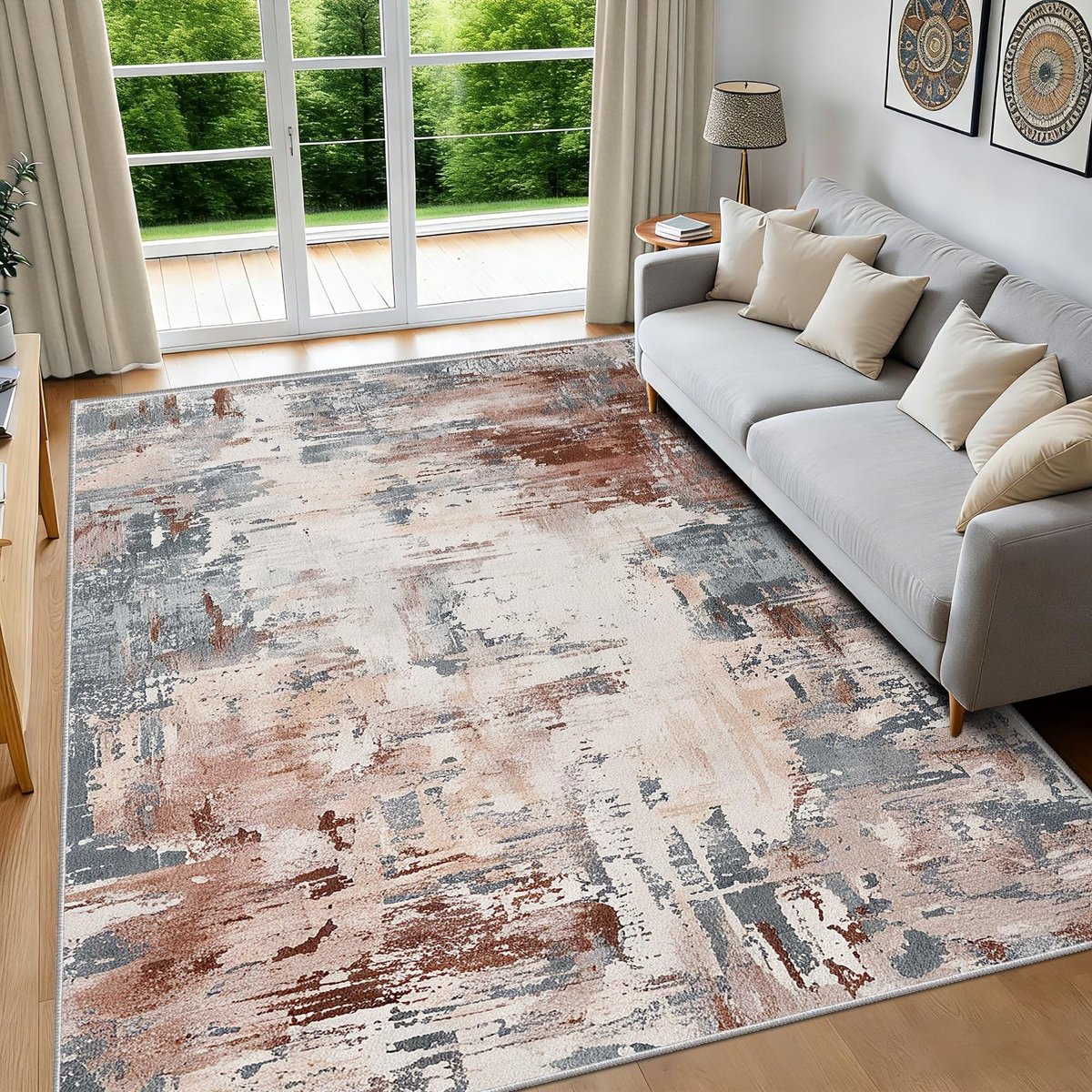 Omgoods - Modern Abstract Vloerkleed - Wasbaar en Lichtgewicht, 140 x 200 cm