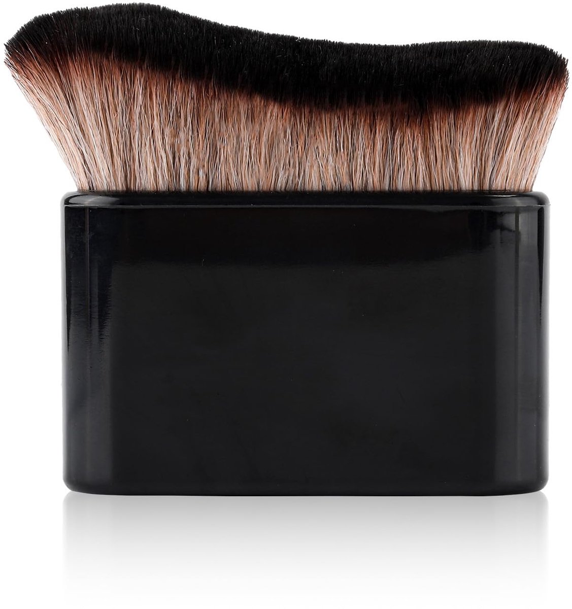 Kabuki Make-up Kwast - Foundation en Body Make-up Borstel - Zachte Gezichts- en Lichaamskwast voor Spray, Foundation, Bronzer en Contouring - Zwart-Bruin