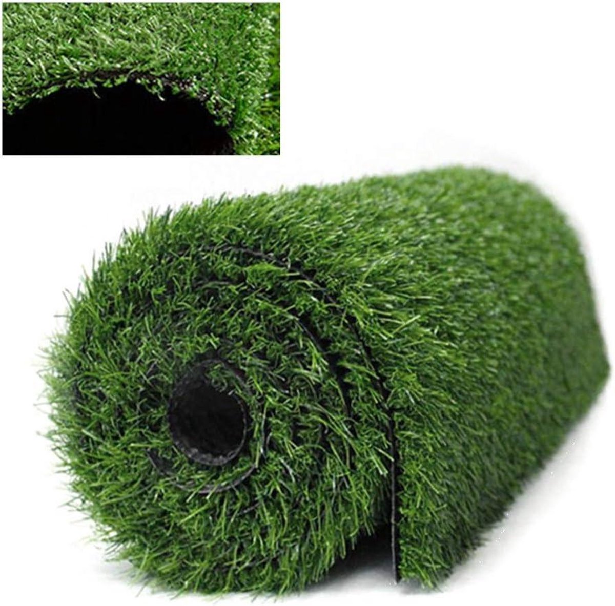 Kunstgras Tapijt - Nep Gras Mat - Vloer Decoratie - Natuurlijke Basis - 200 x 50 cm - Groen