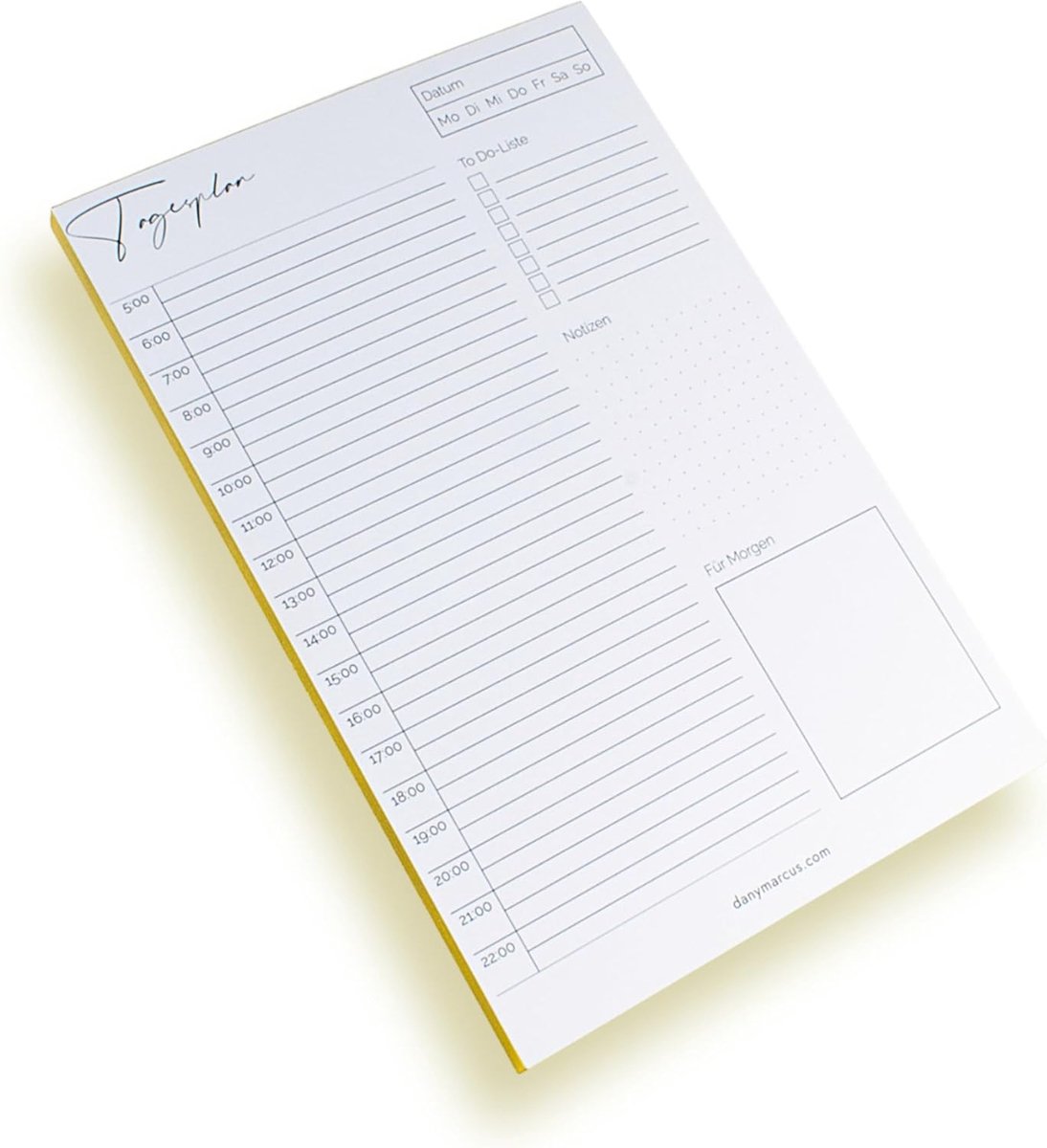 SnelShoppen - Dagplanner A5 met lesrooster, notitievak, gouden snede, wit, voor optimale planning en productiviteit