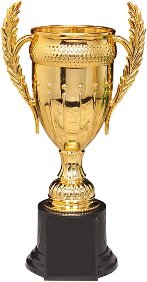 Trofee Beker - Prijsbeker Wedstrijd - Succes Vieren - Milieuvriendelijk PP Materiaal - 165 cm Hoogte - Goudkleurig
