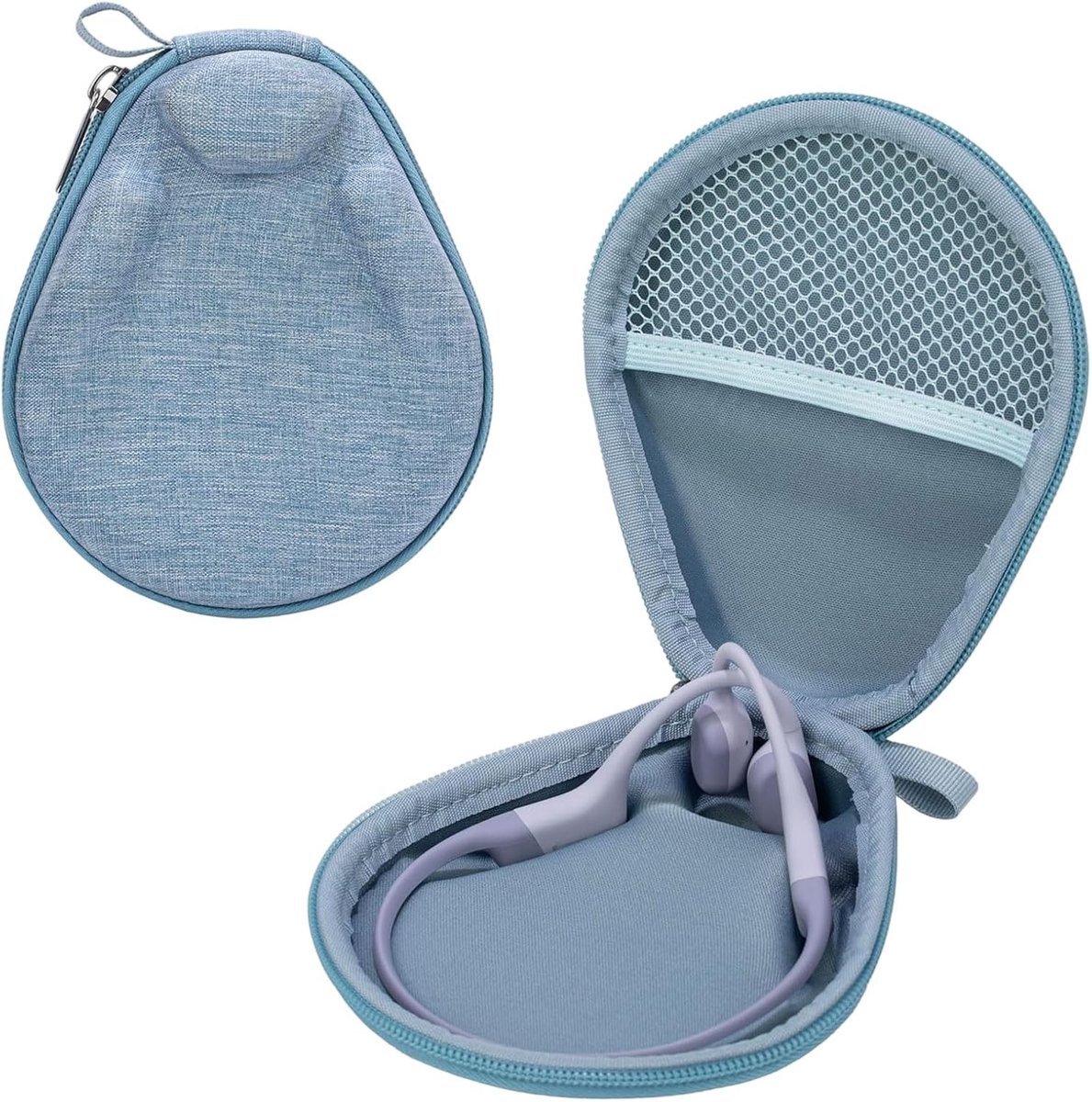 Pouch voor Bone Conduction Hoofdtelefoons, Beschermhoes voor Open-Oor Sporthoofdtelefoons, Geschikt voor Draagbare Hoofdtelefoonaccessoires (Blauw)