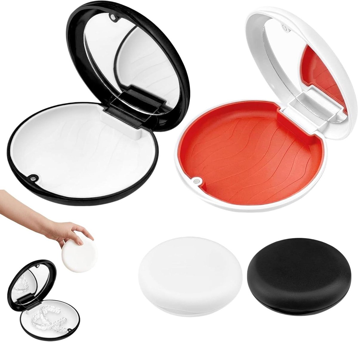 Tandheelkundige Beugelhouder - Opbergdoosje Orthodontie - Veilig Opbergen - Magnetische Sluiting - Compact Formaat - Zwart
