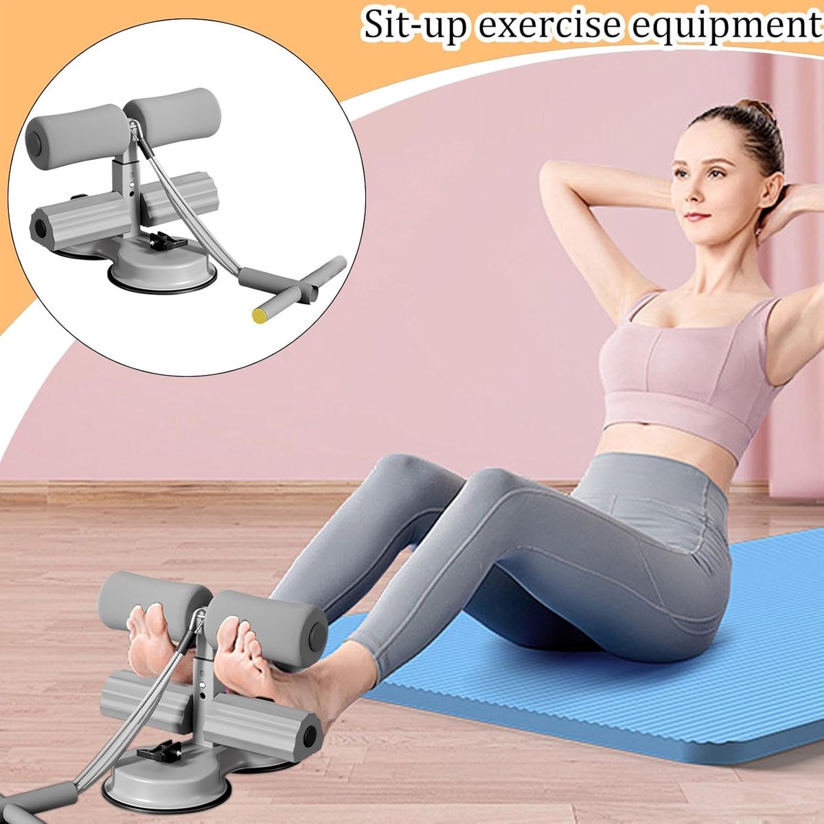 Ab Trainer - Buiktrainer Hulpmiddel - Core Training - Verstelbaar Ontwerp - 27.51 x 14.1 x 0.99 cm - Grijs