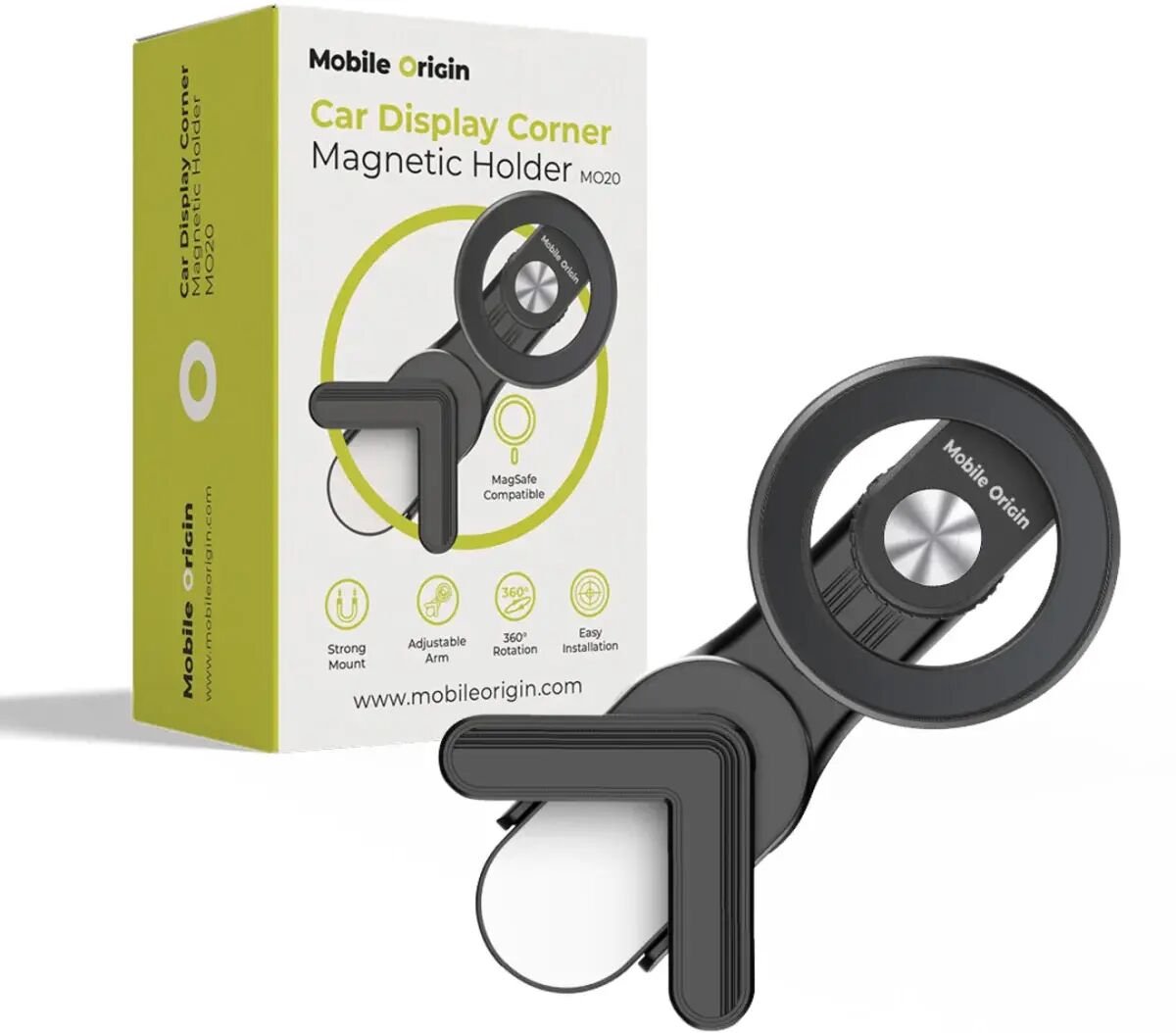 Mobile Origin MagSafe Autohouder voor Hoekdisplay Magnetisch 360° Draaibaar