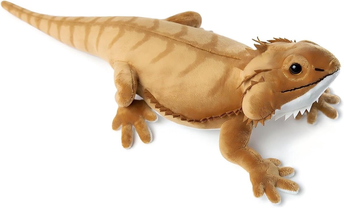 Bebaarde Draak Hagedis Superzachte Pluche Interessante Hagedis Vriend Knuffel Hanen en Woondecoratie Cadeau Voor Kinderen Halloween Kerstmis Meisjes en Jongens (46 cm, Geel)