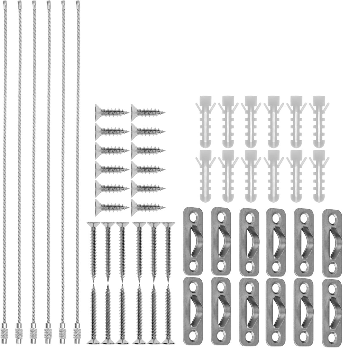 Antikantelbeveiliging voor planken, commodes en kasten, 6 stuks, om