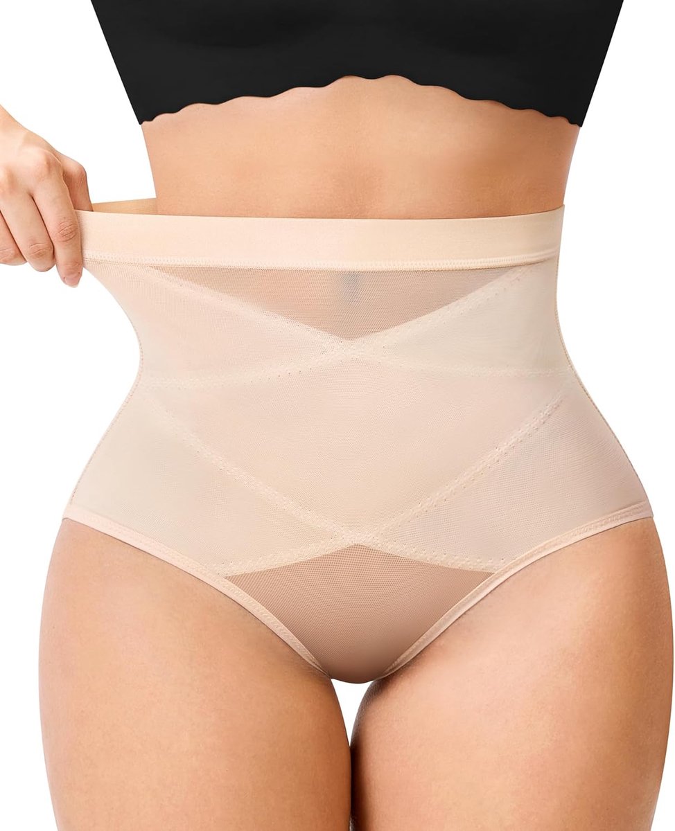 Slankheidsgordel voor dames, onzichtbaar, middelhoge taille, dubbel