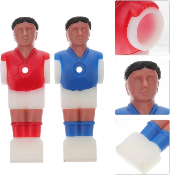 Tafelvoetbalfiguren, tafelvoetbal mannen voor 1,4 m tafelvoetbal tafelvoetbaltafel voetbaltafel 4 stuks (rood en blauw) — afbeelding 2