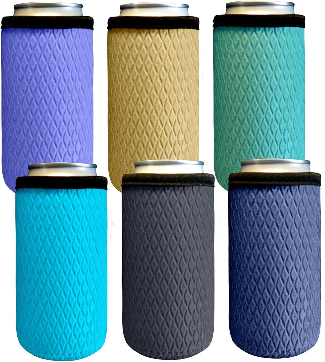 6 x 500 ml/16oz Can blikkoeler, geïsoleerde neopreen blikkoeler voor