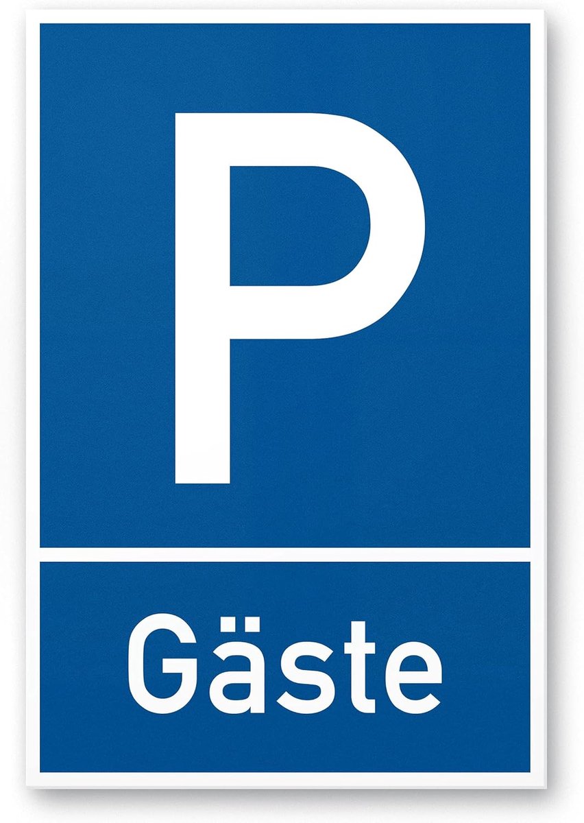 gasten bezoekers bord 20 x 30 cm instructiebord bezoekersparking parkeerplaats parkeerplaats reserveert gasten - parkeerplaats vrijhouden verhuurd