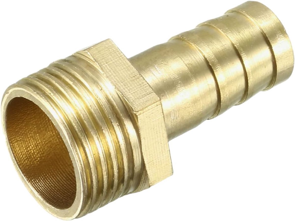 10 mm stekels x messing 3/8 PT buitendraad slangschroefverbinding x 1 stuk goudtint buisverbinding adapter voor slangaansluiting