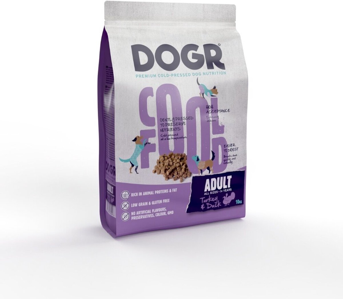 DOGR Dogr Adult Turkey & Duck Koudgeperste Brok 10Kg