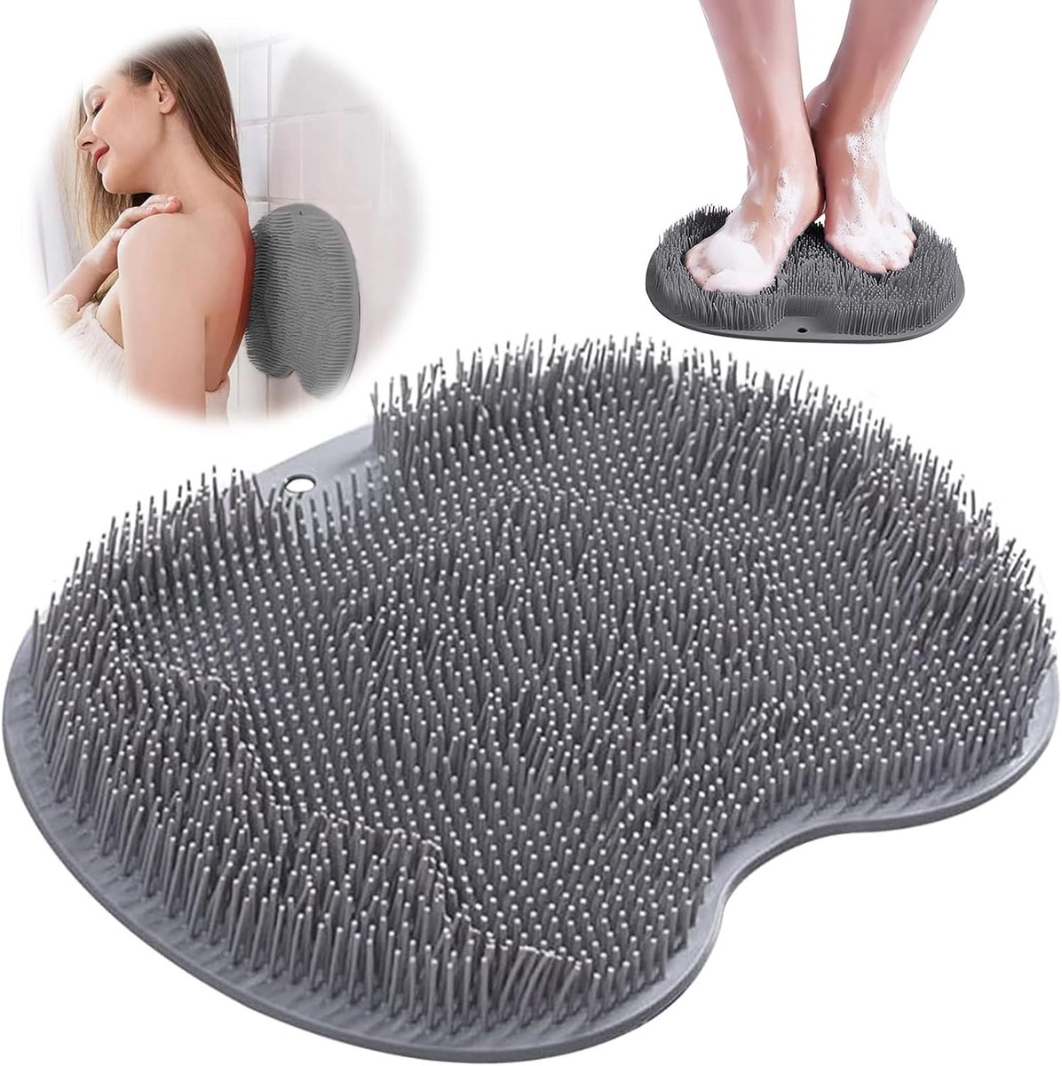 Voetenschrobber voor douche - Siliconen massagepad - Antislip zuignappen - Diepe reiniging en voetmassage - ShopVlot
