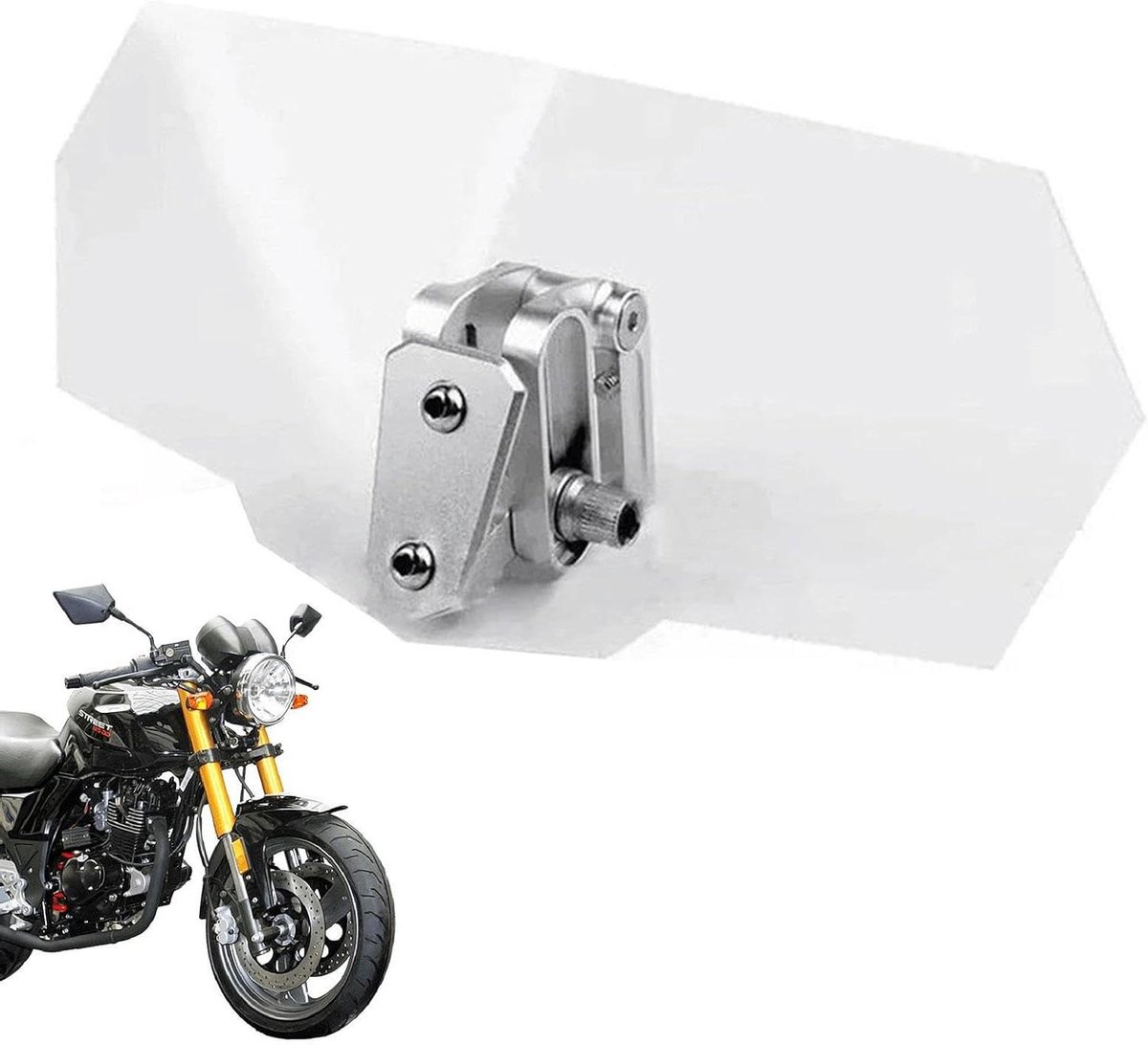 Motor Windscherm - Voorruit Deflector - Comfortabel Rijden - Universele Pasvorm - 27 x 12 cm - Transparant