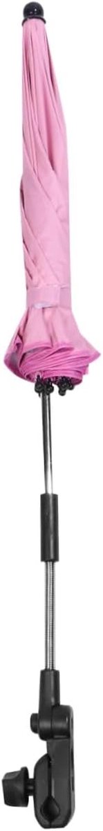 Kinderwagen Parasol - Babyparaplu Wandelwagen - Bescherming Tegen Zon - Zilveren Coating - 76.5 x 65 x 65 cm - Roze