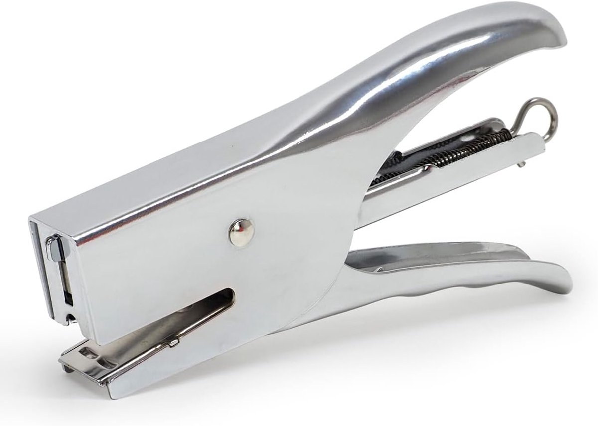 SnelShoppen - Compacte Metalen Lijmstift, 25 Vellen, Ergonomisch Ontwerp, 100% Chroom Geplated, Voor 24/6 en 26/6 Nietjes, Perfect Voor Kantoor en Thu