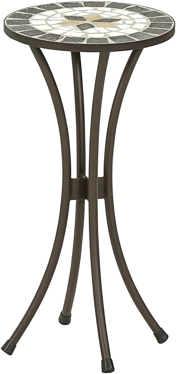 Omgoods - Bloemenkruk Diana - Ø 30 cm, Hoogte 60 cm - Metalen Mozaïek Look