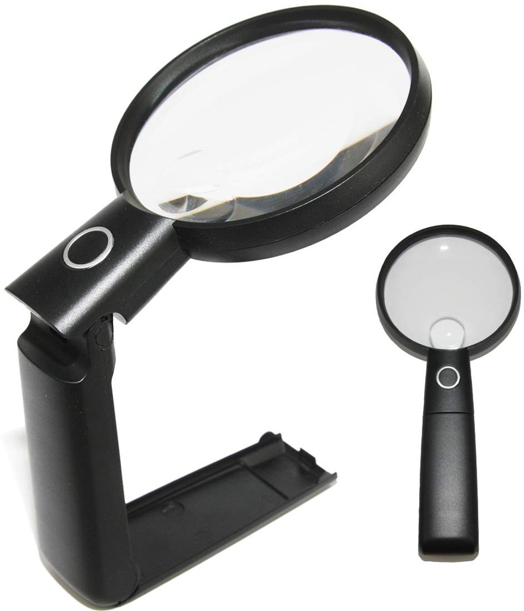 Omgoods - met LED Verlichting - Grote Magnifier 2x/4x met Staande Loupe voor Lezen