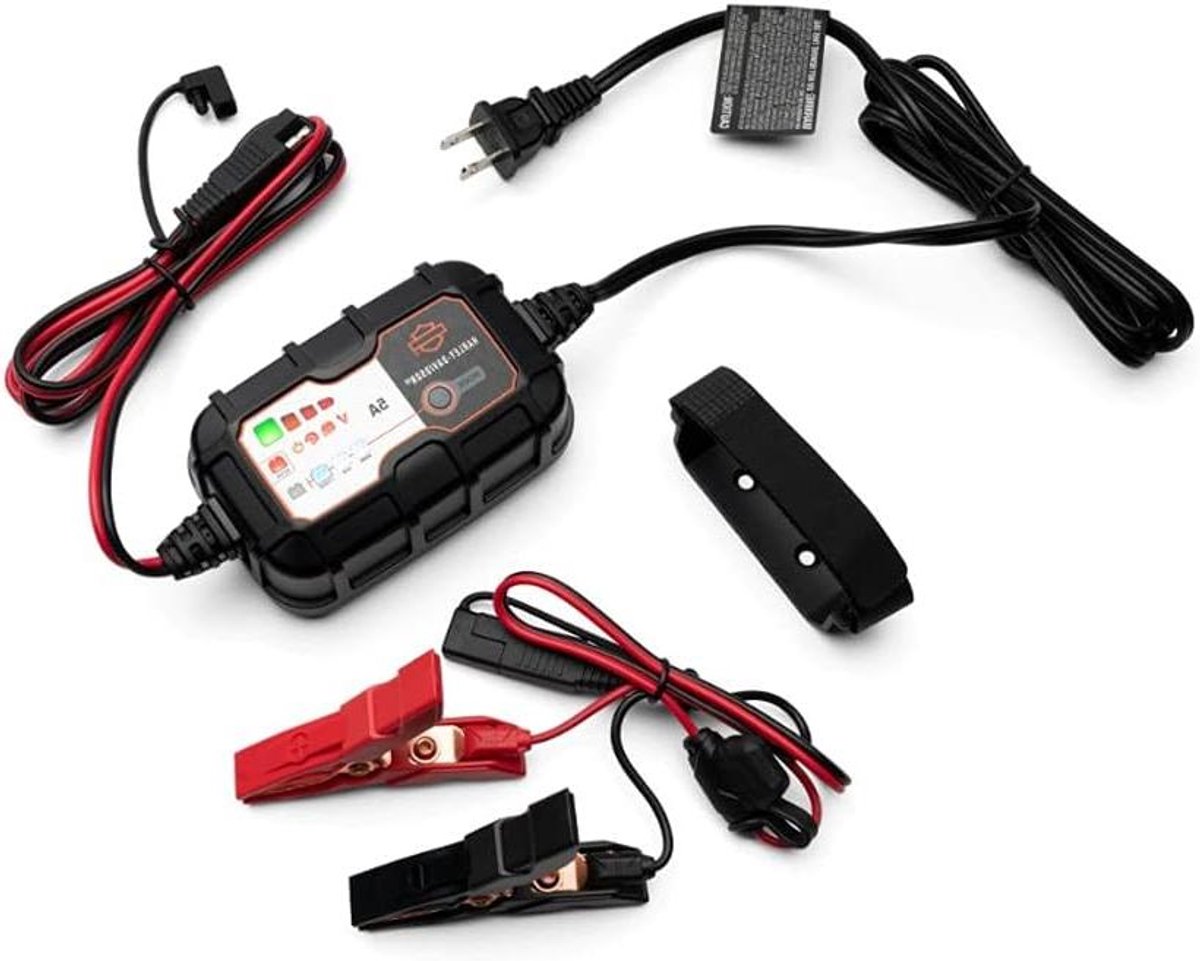 Motorfiets Acculader - Batterijlader Motor - Accu Onderhoud - Dual Mode - 5 Amp - Zwart/Rood