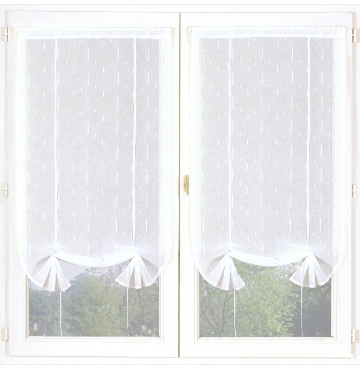 Omgoods - Tamin Vouwgordijn - Polyester Wit 200 x 90 cm