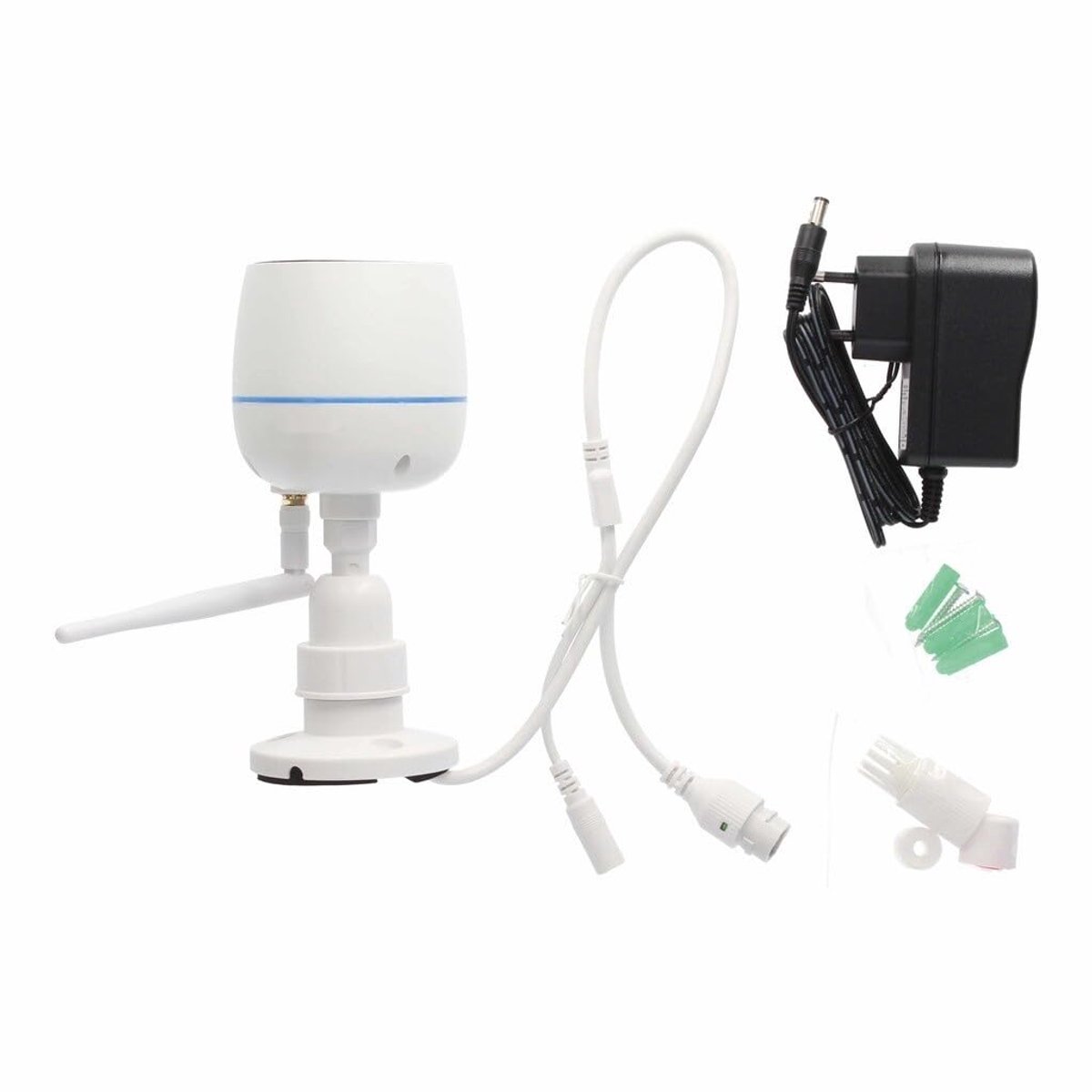 SnelShoppen - Buitencamera met Nachtzicht, 1080p, 2MP, Weerbestendig, Beveiligingscamera voor Tuin, Oprit, Huis, Draadloos, HD Beeldkwaliteit