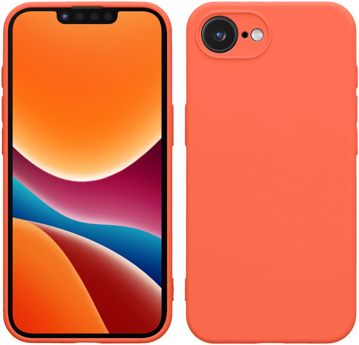 kwmobile telefoonhoesje geschikt voor Apple iPhone 17e / iPhone 16e - Hoesje voor smartphone - Back cover in levendig koraal