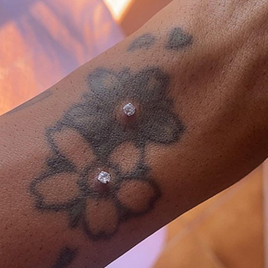316L chirurgisch staal glitter microdermale piercing ankertopjes — afbeelding 3