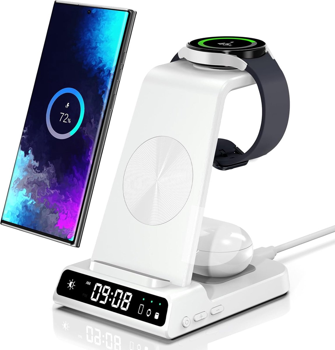 Oplader voor Samsung S26 Ultra, 3 in 1 Laadstation voor Samsung