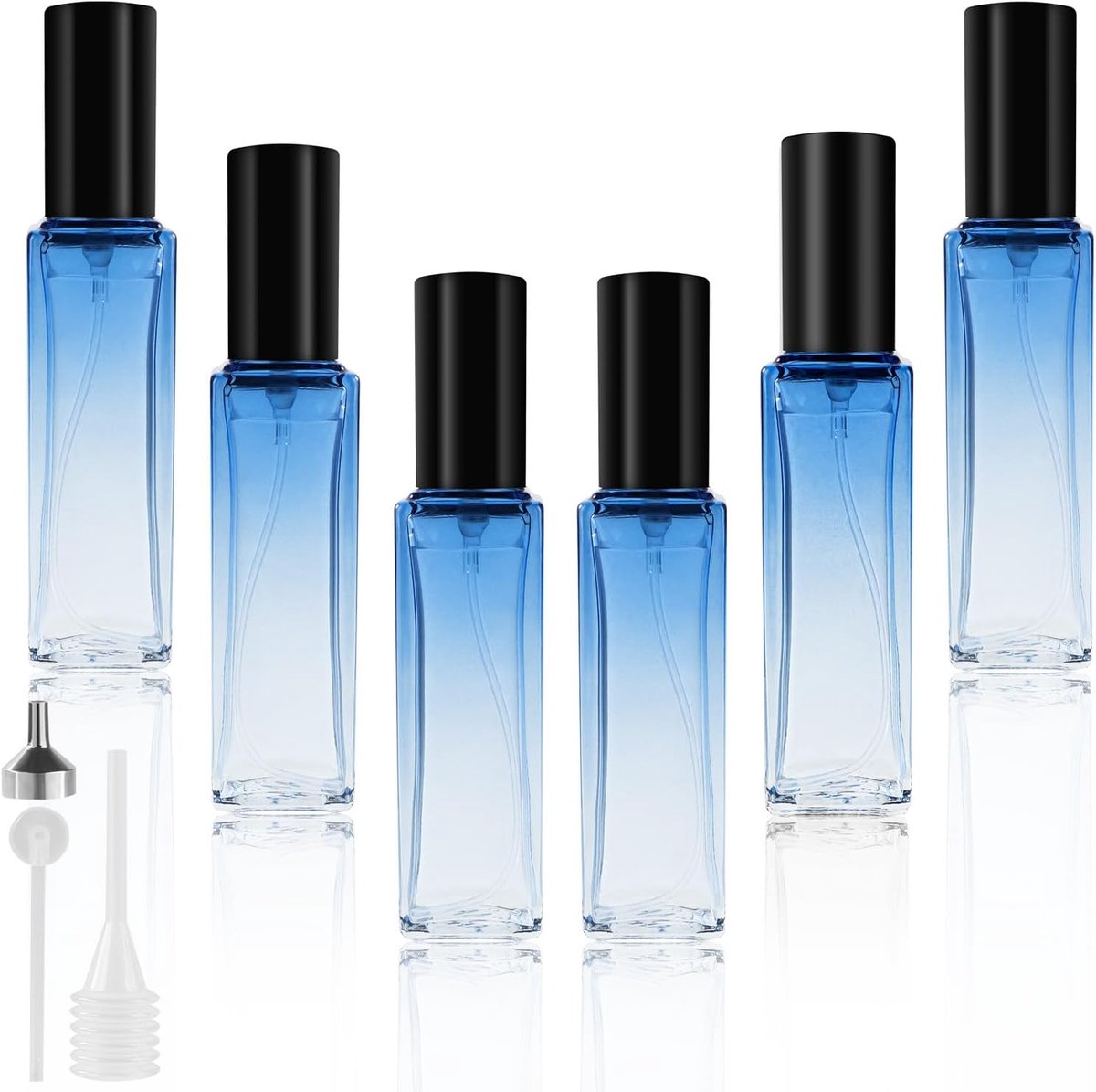 Hervulbare parfumverstuiver, mini-navulflessen, lege doorzichtige
