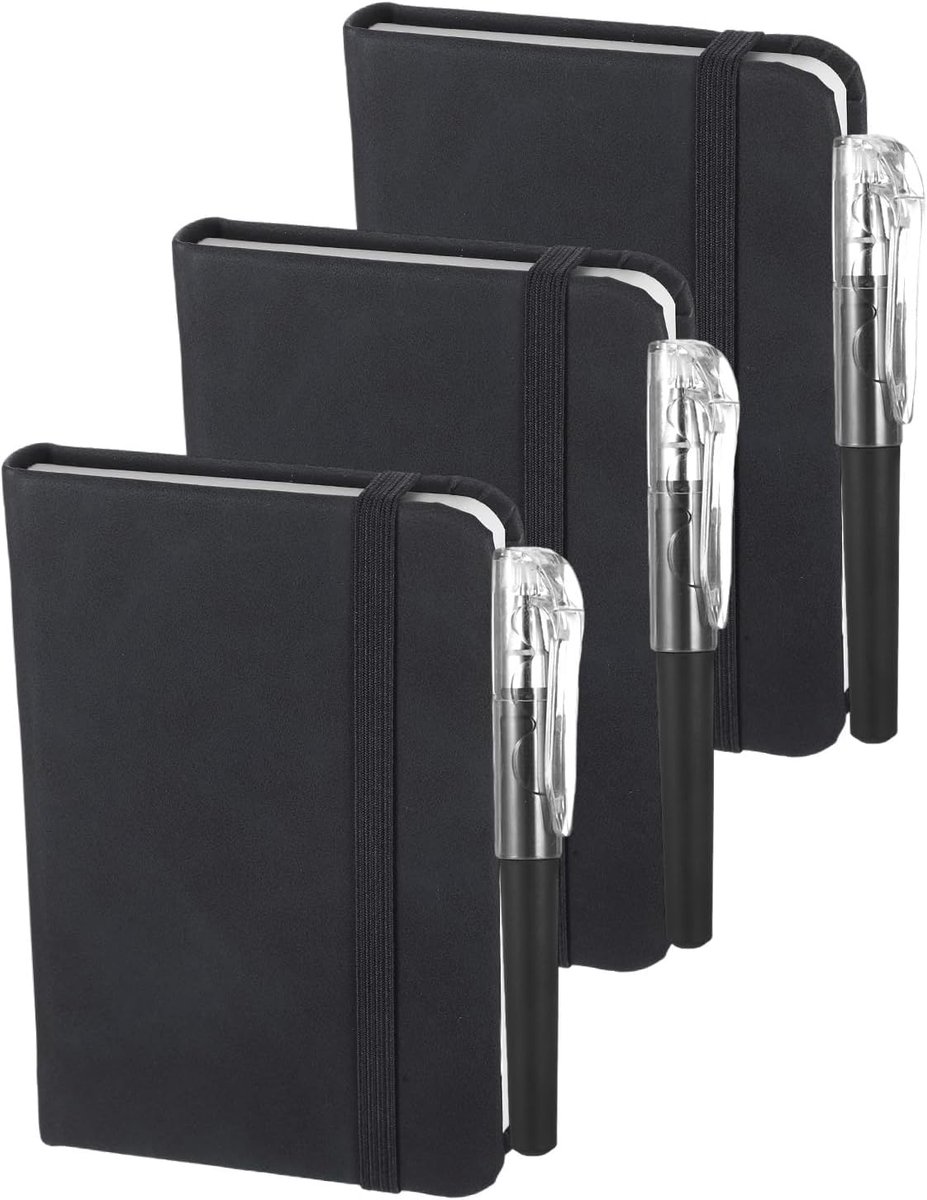 Mini notebook A7 - faux leren kaft - 80 pagina's - ideaal voor school of werk - SnelShoppen
