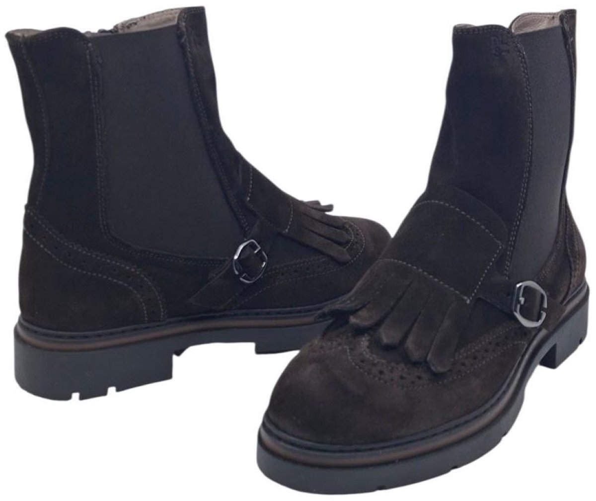 DL Sport 7248 Cacao | Enkellaars met franjes voor steunzolen
