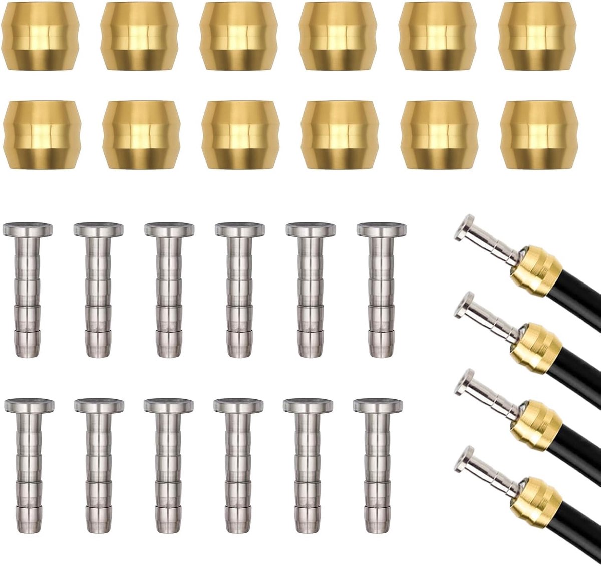 Bh90 voor schijfrem, 12 stuks hydraulische messing fittingen voor