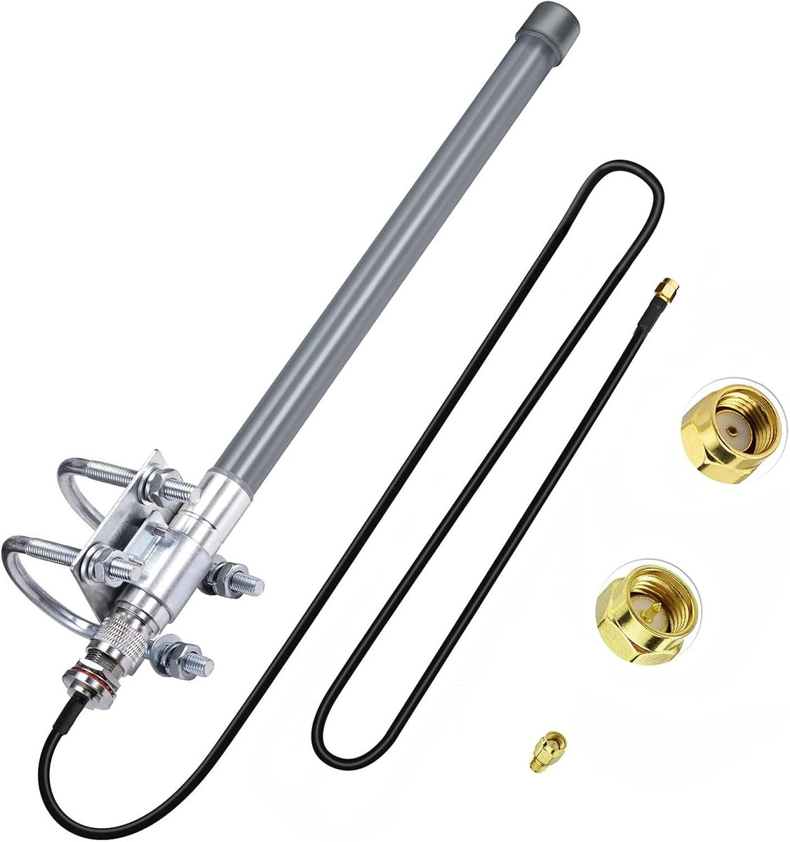868 MHz LoRa Antenne Outdoor 3dBi Glasvezel LoRaWAN Antenne N-Mannelijk voor RAK HNT Bobcat Helium Hotspot Miner + 1 m N-Female naar RPSMA-Male verlengkabel